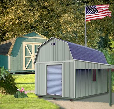 Evergreen Mini-Barn Storage Building