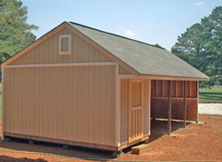 Run-in shed with tack room