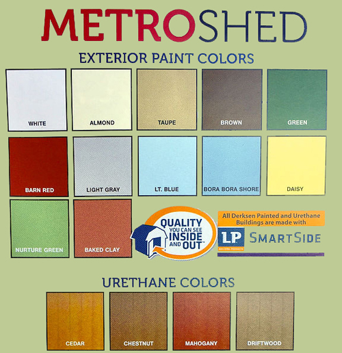 Metro Shed Colors